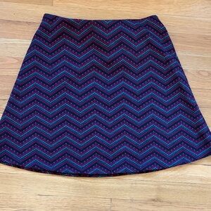 Chevron Patterned Skirt - Multicolor